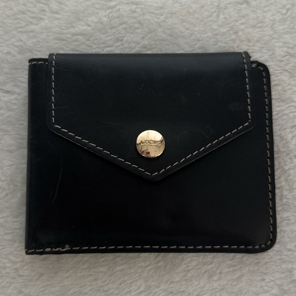 Black Italian Leather Bifold Wallet by LODIS - Picture 1 of 6